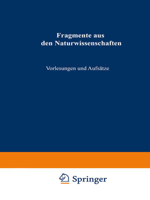 cover image of Fragmente aus den Naturwissenschaften